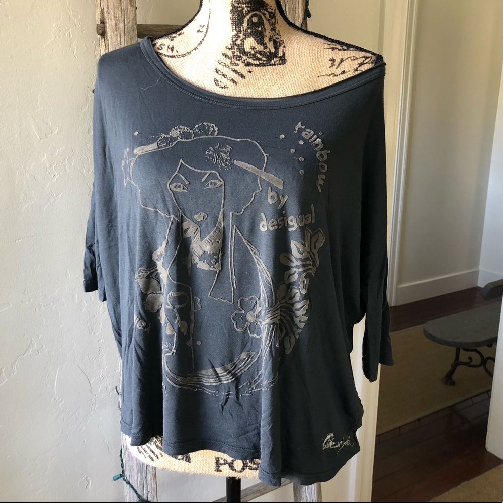 Desigual Sexy one shoulder loose fit top